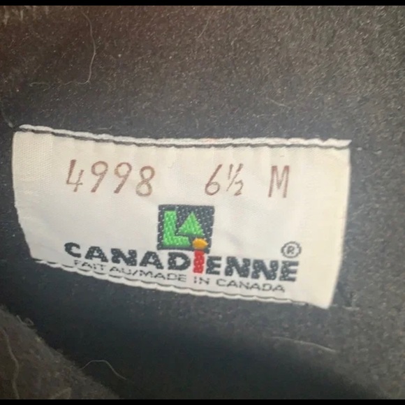 Canadienne black leather zip ankle boots 6.5 square toe - Picture 3 of 8